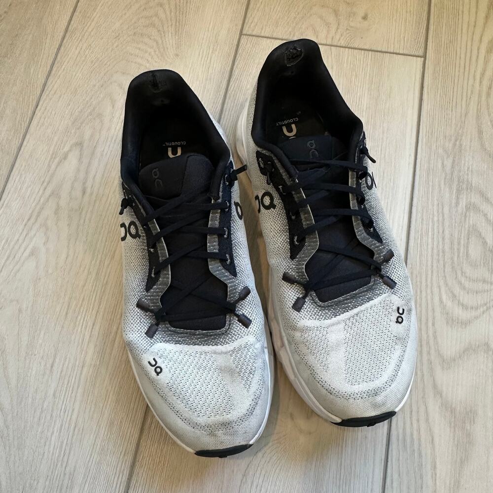 On Cloudtilt Cloudtec Phase black ivory lace up athletic lifestyle sneakers 9 - Picture 2 of 9